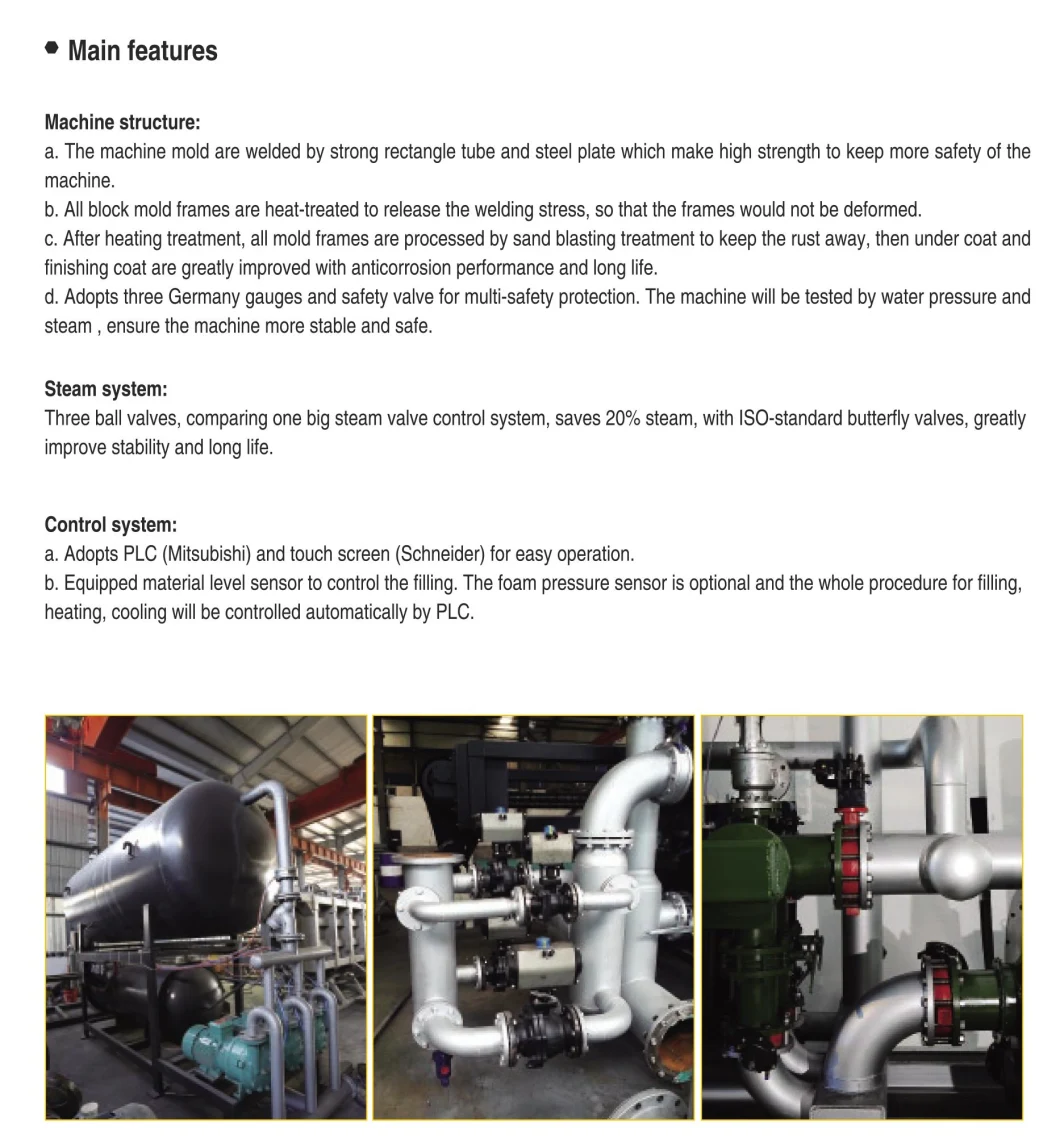 Foam Panel Board Making Electric Styrofoam Block Moulding Machine