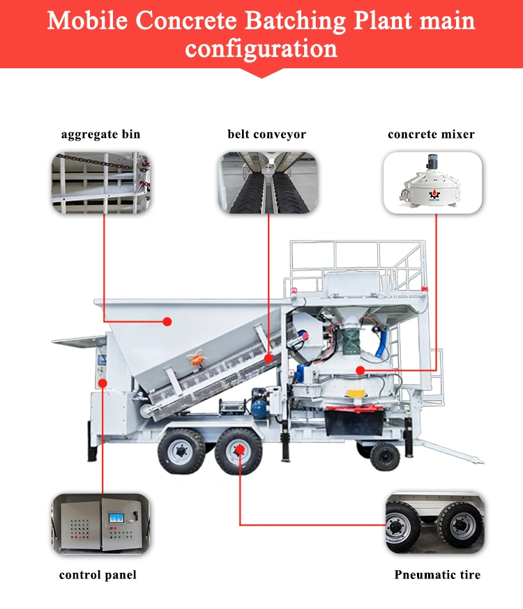 Siemens Remote Control Wet Mix Concrete Batching Plant with Planetary Mixer