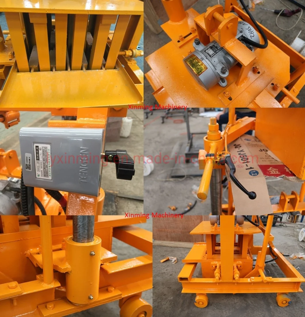 Electric Movable Type Qmr2-45 Concrete Cement Hollow Solid Interlocking Block Making Machine for Construction