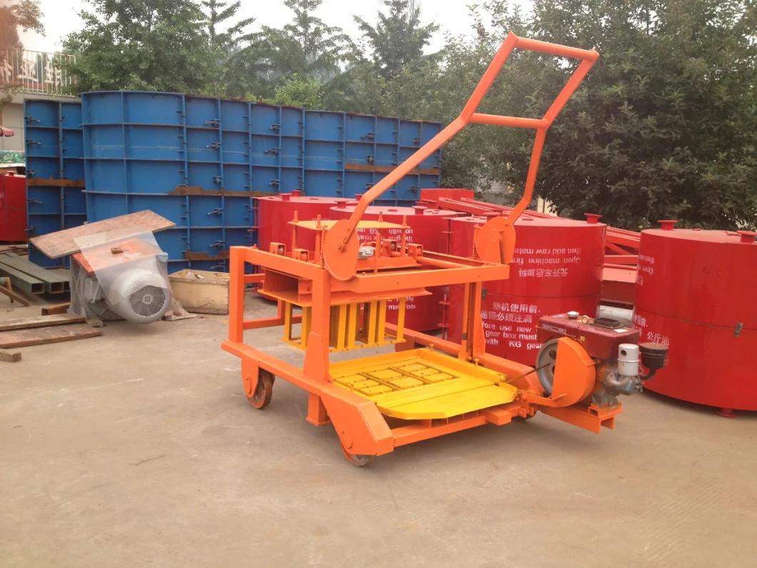 Diesel Engine Qm4-45 Cement Hollow Block Solid Brick Making Machine