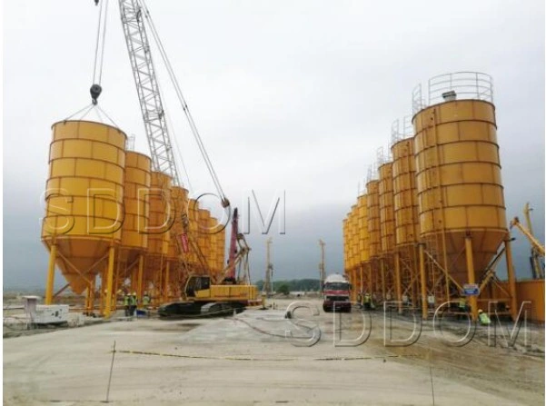 400 Ton Bolted Piece Type Cement Silo Price for Concrete Plant