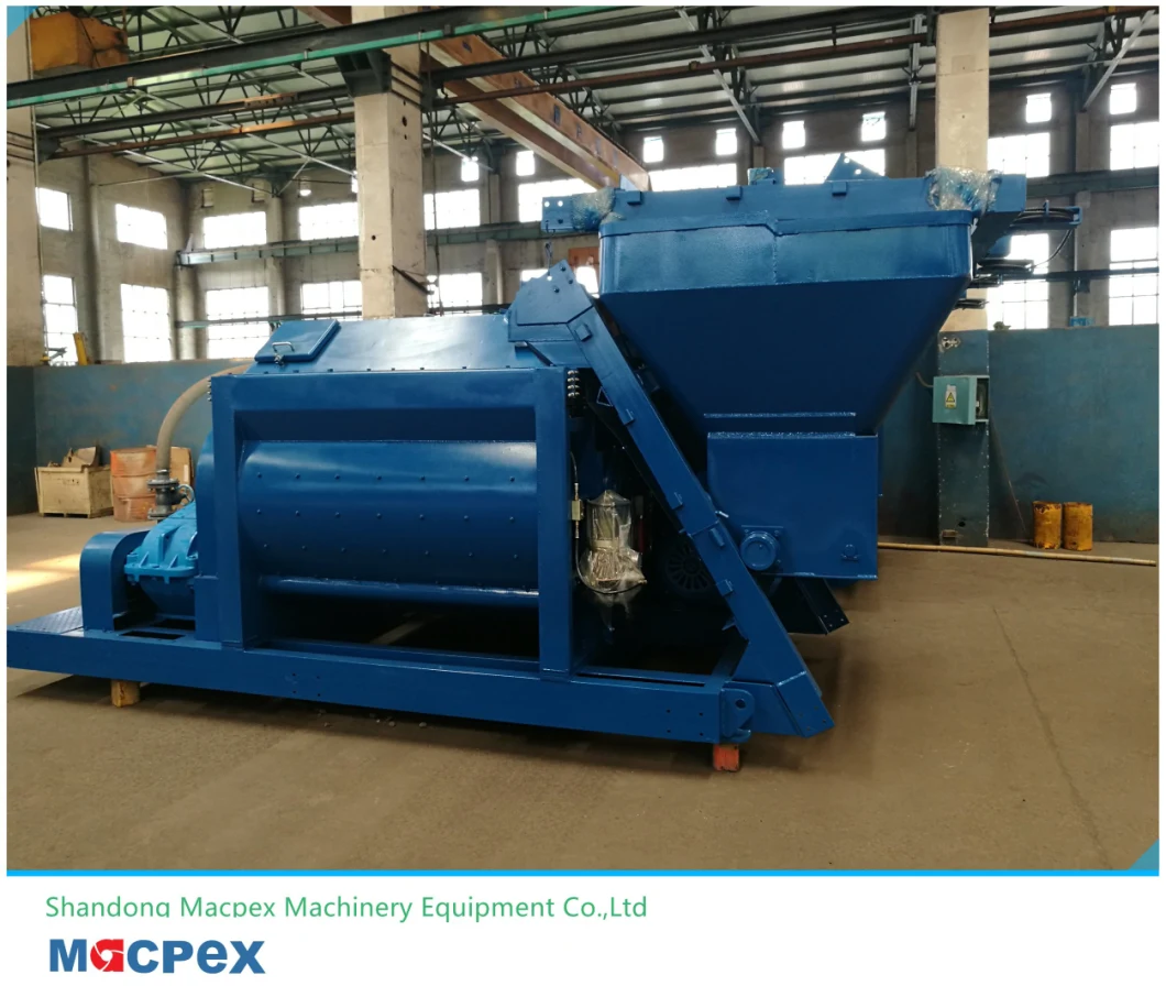 Skip Hopper Type Horizontal Concrete Twin Shaft Mixer From China