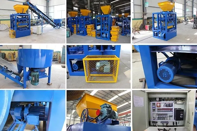 Semi Automatic Used Cement Solid Block Making Machine Qt4-24 Concrete Hollow Brick Making Machine for Sale in USA